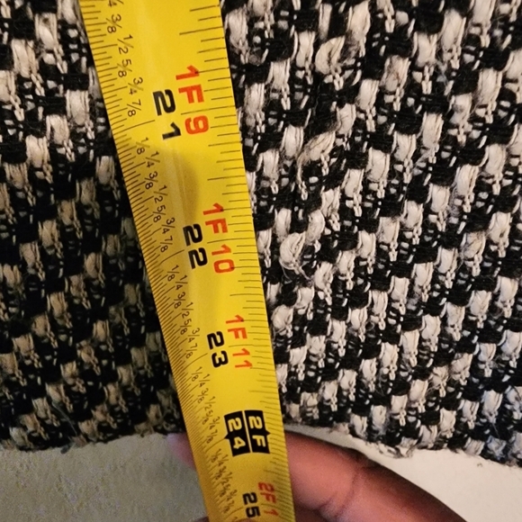 Amy Byer Black White Pea Coat Jacket Size M, No Belt - Picture 2 of 12